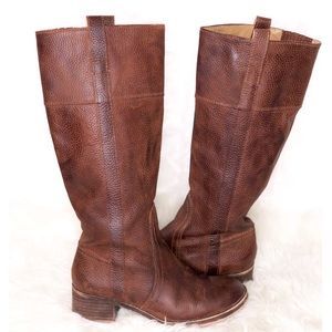 Lucky Brand Pebbled Leather Knee High Riding Boots